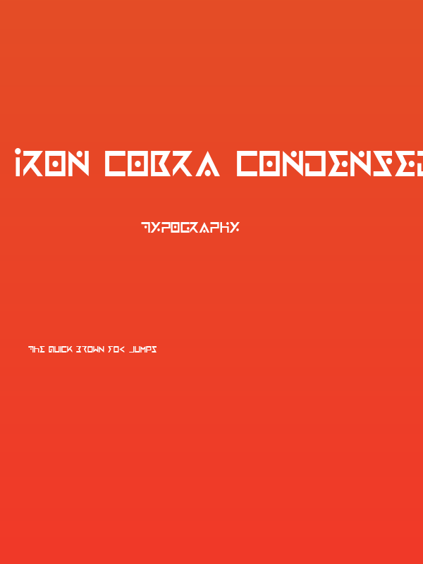 Iron Cobra Condensed Poster