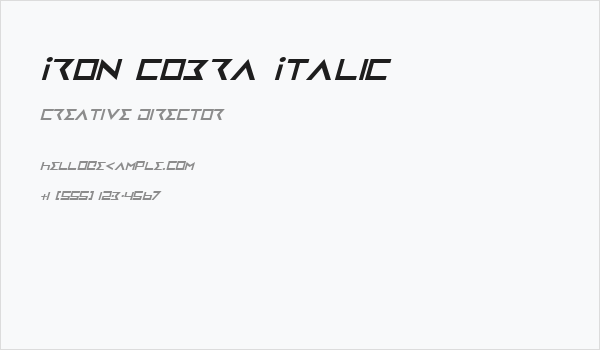 Iron Cobra Italic Business Card