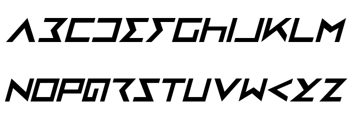 Iron Cobra Italic Font LOWERCASE