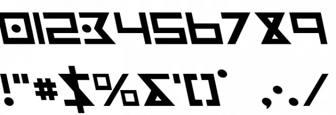 Iron Cobra Leftalic Font OTHER CHARS