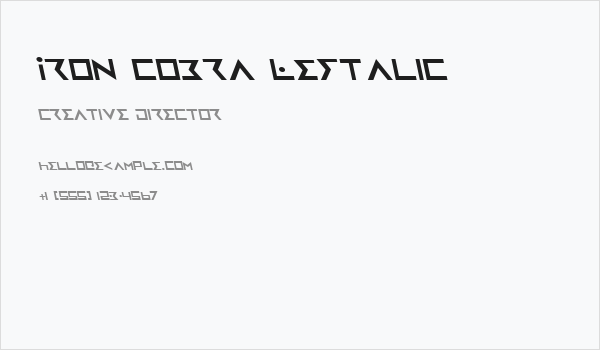 Iron Cobra Leftalic Business Card