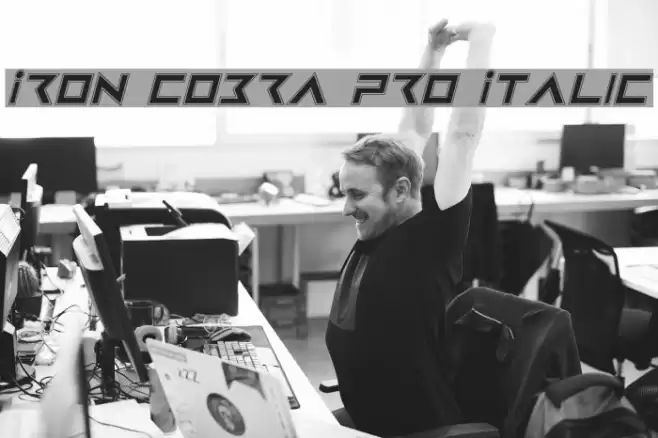 Iron Cobra Pro Italic Font examples