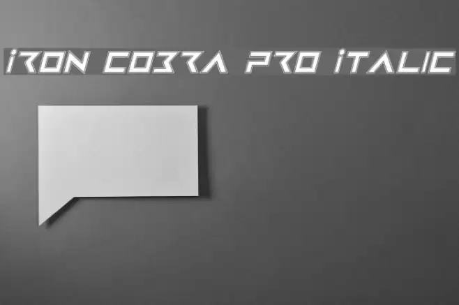 Iron Cobra Pro Italic Font examples