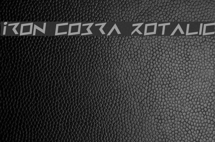 Iron Cobra Rotalic Font examples