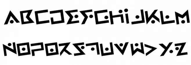 Iron Cobra Rotated Font Litere mari