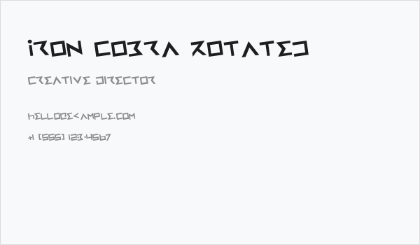 Iron Cobra Rotated Business Card