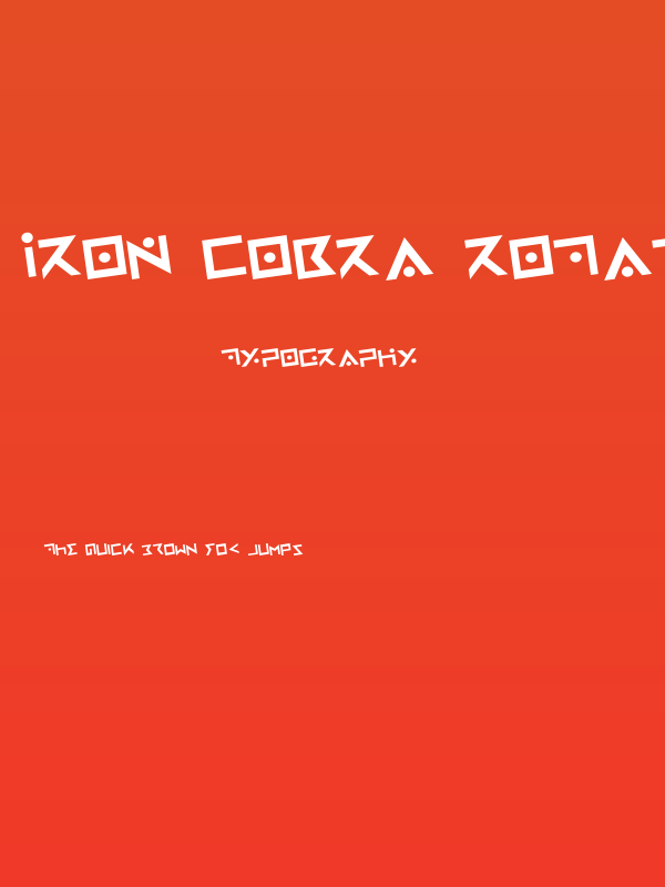 Iron Cobra Rotated Poster