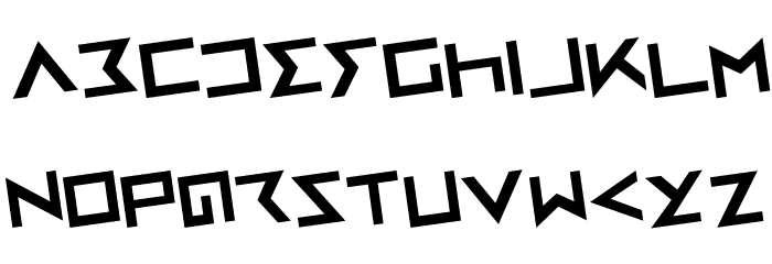 Iron Cobra Rotated Font LOWERCASE