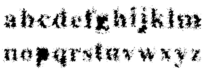 Iron Filings Font LOWERCASE