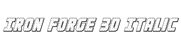 Iron Forge 3D Italic  Fuentes Gratis Descargar