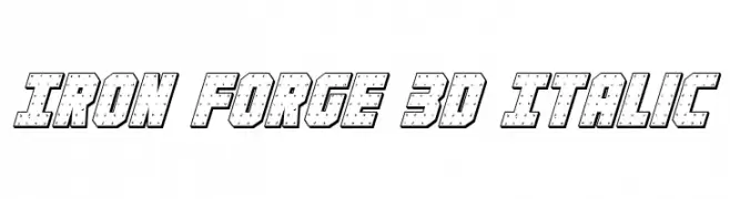 Iron Forge 3D Italic  baixar fontes gratis