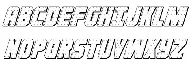Iron Forge 3D Italic Fuentes MAYÚSCULAS
