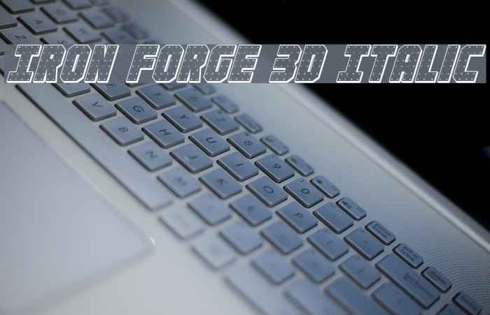 Iron Forge 3D Italic Font examples