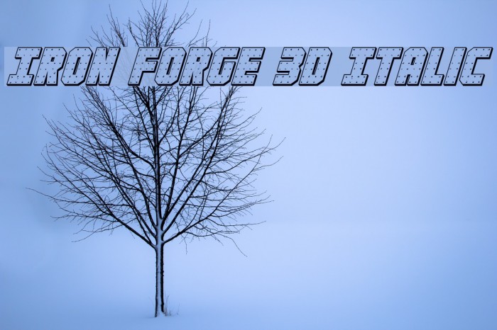 Iron Forge 3D Italic Font examples