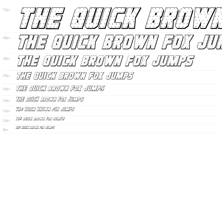 Iron Forge 3D Italic Waterfall