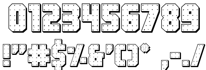 Iron Forge 3D Regular Font OTHER CHARS