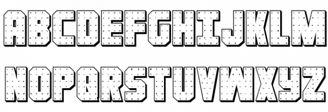 Iron Forge 3D Regular Schriftart Groß