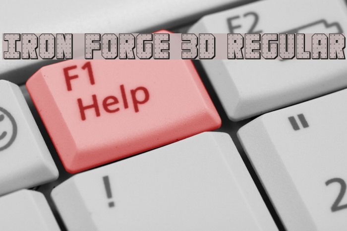 Iron Forge 3D Regular Font examples