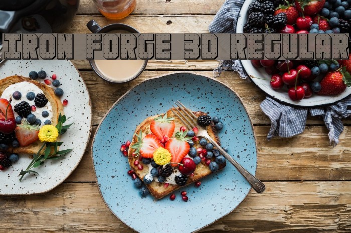Iron Forge 3D Regular Font examples