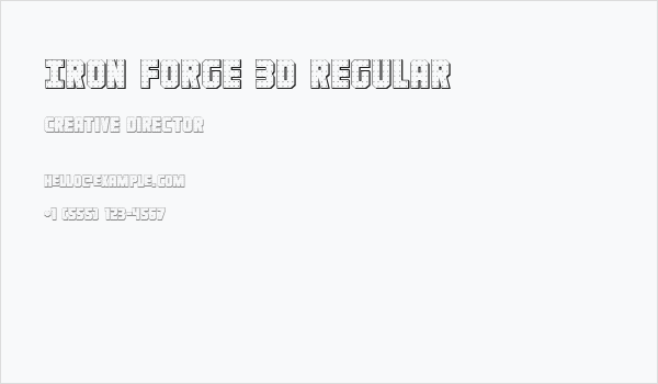 Iron Forge 3D Regular Business Card