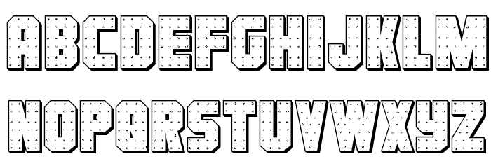 Iron Forge 3D Regular Font LOWERCASE