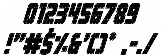 Iron Forge Condensed Italic Font OTHER CHARS