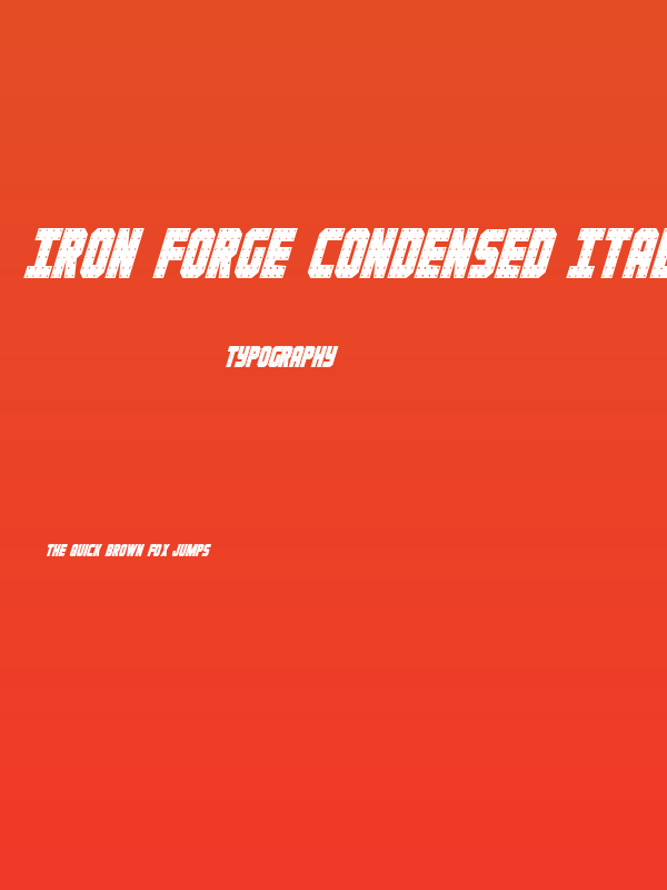 Iron Forge Condensed Italic Poster