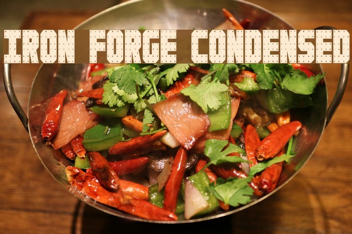 Iron Forge Condensed Font examples