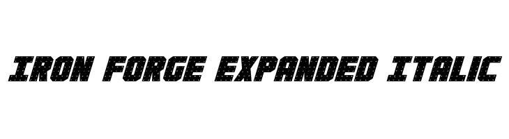Iron Forge Expanded Italic Шрифта