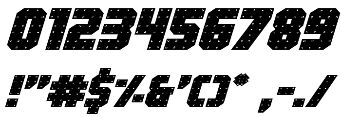 Iron Forge Expanded Italic Font OTHER CHARS