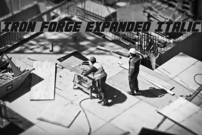 Iron Forge Expanded Italic Font examples