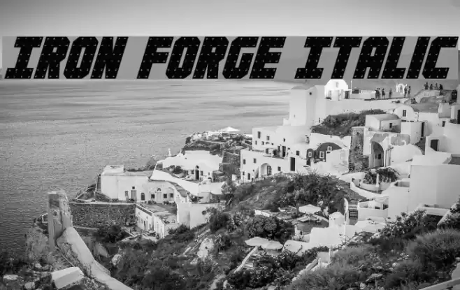 Iron Forge Italic Font examples