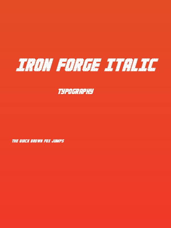 Iron Forge Italic Poster