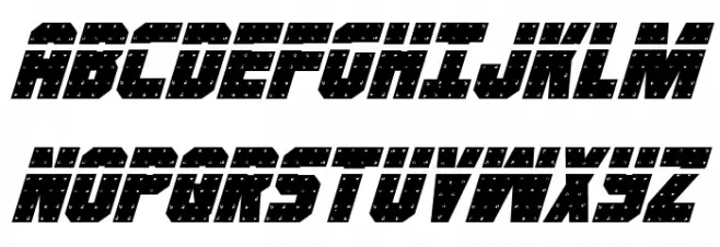 Iron Forge Laser Italic Schriftart Groß