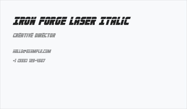 Iron Forge Laser Italic Business Card
