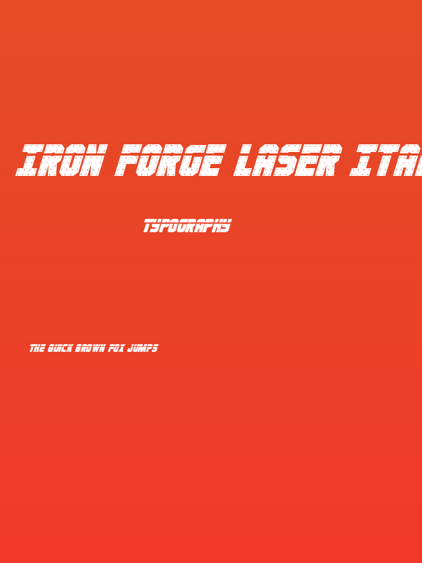 Iron Forge Laser Italic Poster
