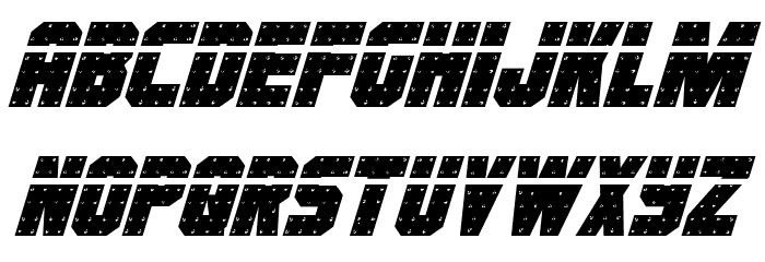 Iron Forge Laser Italic Font LOWERCASE