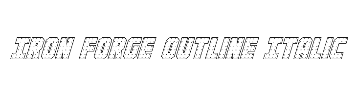 Iron Forge Outline Italic  font caratteri gratis