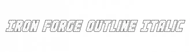 Iron Forge Outline Italic  baixar fontes gratis