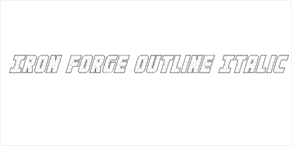 Iron Forge Outline Italic Logo