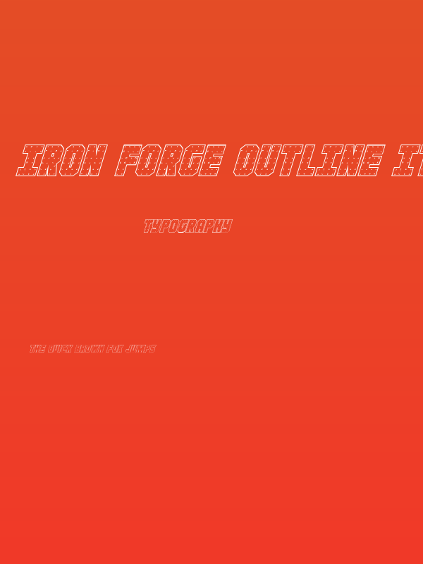 Iron Forge Outline Italic Poster