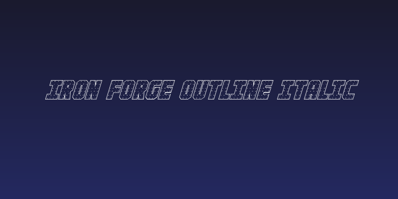 Iron Forge Outline Italic Social Header