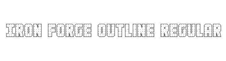Iron Forge Outline Regular Шрифта
