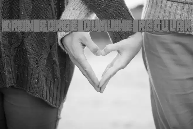 Iron Forge Outline Regular Font examples