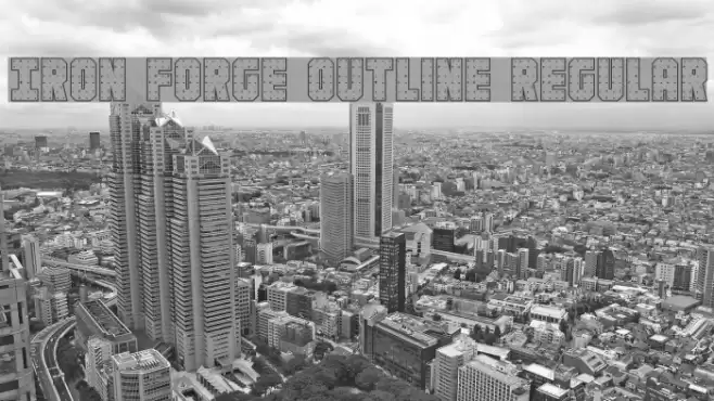Iron Forge Outline Regular Font examples