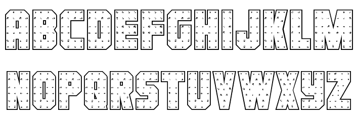 Iron Forge Outline Regular Шрифта строчной