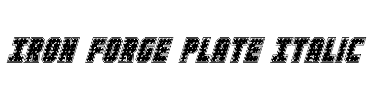 Iron Forge Plate Italic  font caratteri gratis
