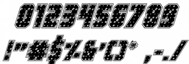 Iron Forge Plate Italic Font OTHER CHARS