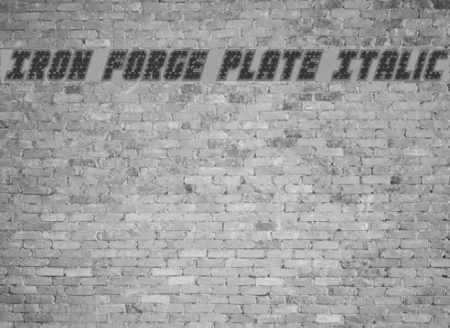 Iron Forge Plate Italic Font examples