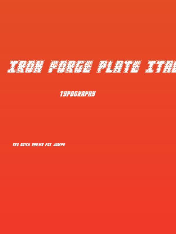 Iron Forge Plate Italic Poster